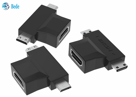el oro 1080P plateó 2 en 1 hembra del repetidor HDMI A de HDMI a HDMI micro y mini