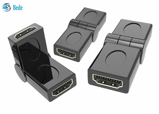 Varón al acoplador femenino 90 del eslabón giratorio HDMI 180 270 ángulo 3D ajustable 4K de 360 grados
