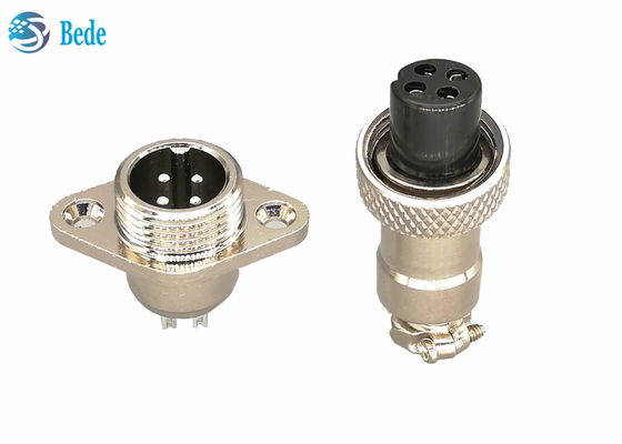 Conectores circulares militares del reborde Gx12 5 Pin Connector 3A 200V del Rhombus