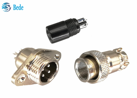 Conectores circulares militares del reborde Gx12 5 Pin Connector 3A 200V del Rhombus