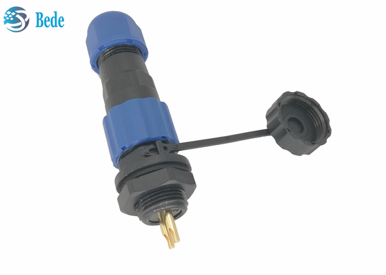 Conector impermeable del cable de transmisión Ip68, 2 conector del montaje del panel del Pin M13