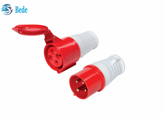 el zócalo industrial de 16A 4pin/tapa los conectores hembra-varón impermeables 380-415V