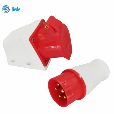 Tipo de montaje en pared del enchufe y del zócalo del conector del comando IEC 60309 380-415V 16Amp