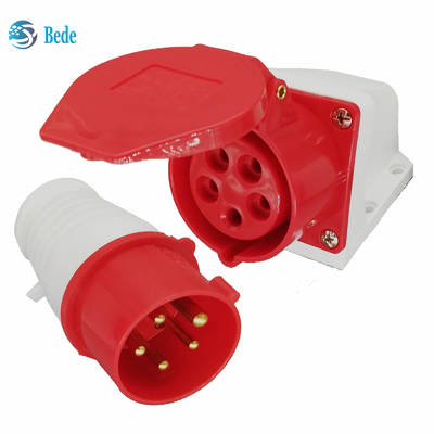 Tipo de montaje en pared del enchufe y del zócalo del conector del comando IEC 60309 380-415V 16Amp