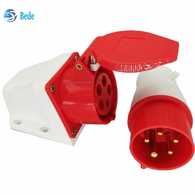 Tipo de montaje en pared del enchufe y del zócalo del conector del comando IEC 60309 380-415V 16Amp