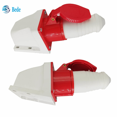 El zócalo eléctrico masculino femenino 4 fija el tipo IP44 del montaje en pared de 3P+E 380~415V 16Amp