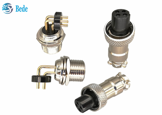 PWB de ángulo recto de Gx12 3 Pin Connector que suelda los pernos 3A 200V de 90 grados