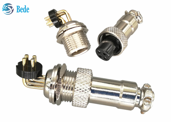 PWB de ángulo recto de Gx12 3 Pin Connector que suelda los pernos 3A 200V de 90 grados