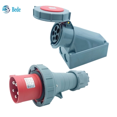 montaje en la pared impermeable industrial del zócalo 63A 125A IP67 IEC60309 del enchufe 5Pins