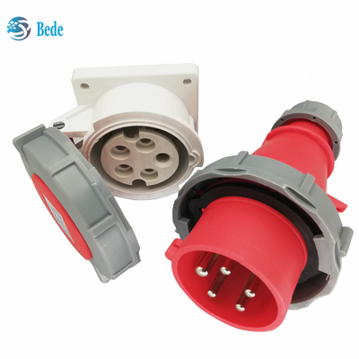 Zócalos industriales 5Pins tipo del montaje del panel 16Amp y 32Amp de 3P+N+E del enchufe de la prenda impermeable IP67