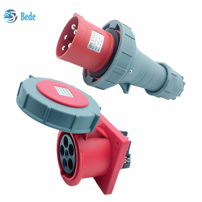 Zócalos industriales 5Pins tipo del montaje del panel 63Amp y 125Amp de 3P+N+E del enchufe de la prenda impermeable IP67