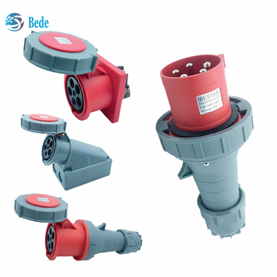 Zócalos industriales 5Pins tipo del montaje del panel 63Amp y 125Amp de 3P+N+E del enchufe de la prenda impermeable IP67