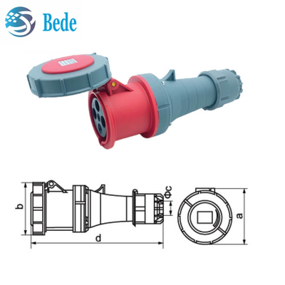 Corriente de alta resistencia 63A / 125 Amp Plugs y enchufes industriales 3P + E IP67