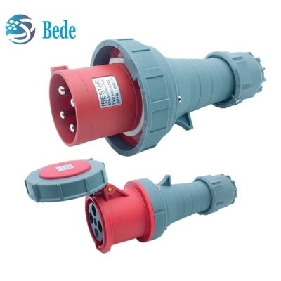 Corriente de alta resistencia 63A / 125 Amp Plugs y enchufes industriales 3P + E IP67
