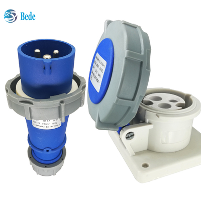 La norma ICE60309 de toma de enchufe industrial IP67 con clasificación 3Pins ((2P+E) 32Amp