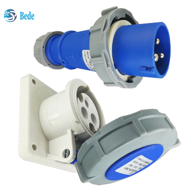 La norma ICE60309 de toma de enchufe industrial IP67 con clasificación 3Pins ((2P+E) 32Amp