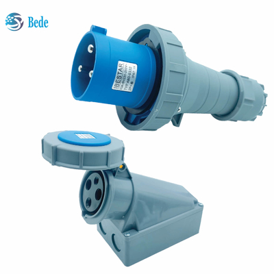 IP67 Enchufe industrial de 3 pines diseñado para 220 ~ 250V 63A / 125A Tipo de montaje en pared