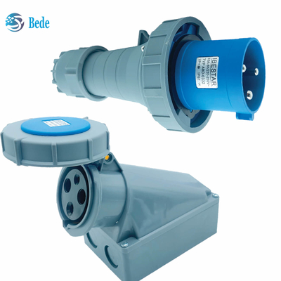 IP67 Enchufe industrial de 3 pines diseñado para 220 ~ 250V 63A / 125A Tipo de montaje en pared