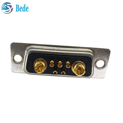 Conector D-Sub de planificación de alta corriente DB 7W2 Conector femenino con estilo de terminación de copa de soldadura y 500 ciclos de apareamiento