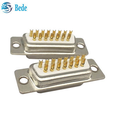 500V de tensión nominal Db 15 conector masculino, D Sub 15 pin conector masculino con cerraduras de tablero