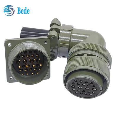Conector circular industrial de la serie MIL-DTL-5015 MS3108A Conector roscado con codo