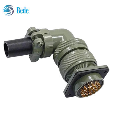 Conector circular industrial de la serie MIL-DTL-5015 MS3108A Conector roscado con codo