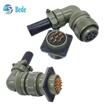 Conector circular industrial de la serie MIL-DTL-5015 MS3108A Conector roscado con codo
