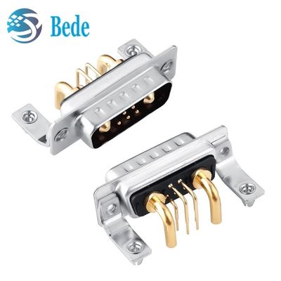 7W2 Conector de alta corriente coaxial D-Sub ángulo derecho/pinos rectos DB