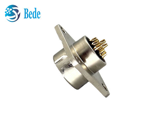Conector Circular Impermeable IP67 con Brida Cuadrada DDK de 10 Pines CM10 con Terminación de Soldadura