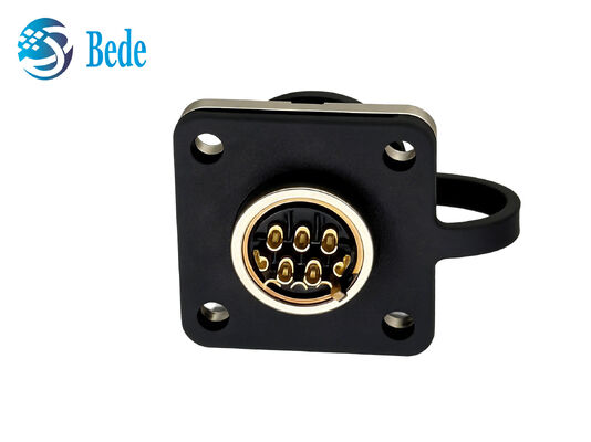 Conector Circular Impermeable IP67 con Brida Cuadrada DDK de 10 Pines CM10 con Terminación de Soldadura