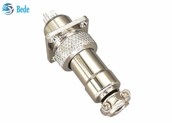 Conector de aviación GX12 de 2 3 4 pines con juego macho y hembra de brida cuadrada