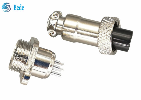 Cubra con cinc el conector de la aviación de Pin Gx 12 de la aleación 7 con el varón cuadrado del reborde y los sistemas femeninos