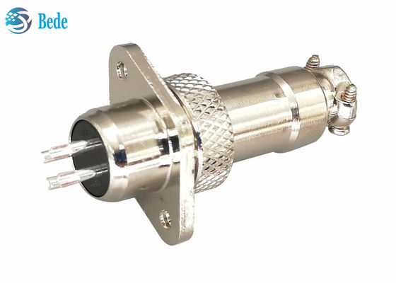 El muelle impermeable del conector de la aviación de IP67 Gx12 diseña 2 Pin 3A 200V