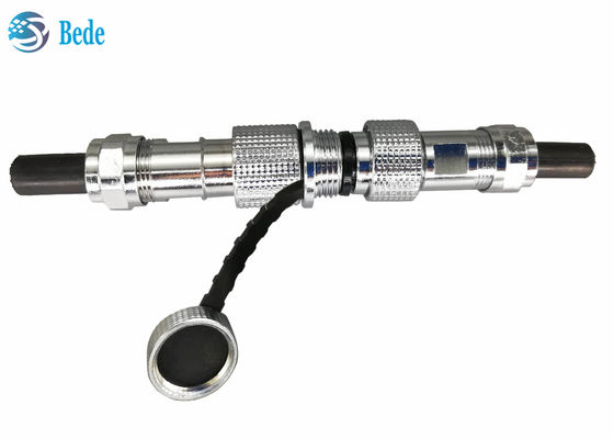 Conector de aviación M12 con carcasa de cobre IP68, estilo de acoplamiento cable a cable de 2 a 7 pines